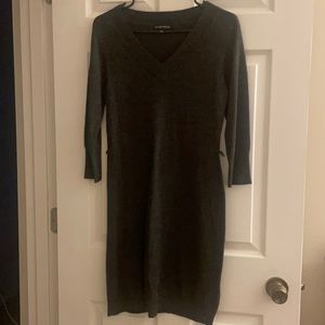 Grey V-neck sweater dress, size L